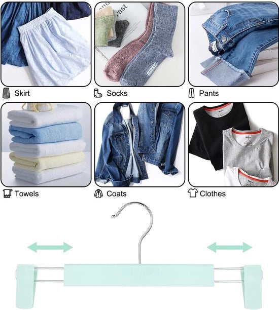 20 Pezzi di Appigli per Abiti, Appigli per Pantaloni con 360 ° di Hanger Rotante, Clip Regolabili, Appigli per Abiti, Appigli per Camicie, Appigli per Abiti, Appigli per Abiti con Hanger Rotante, 360 °, 20 pezzi