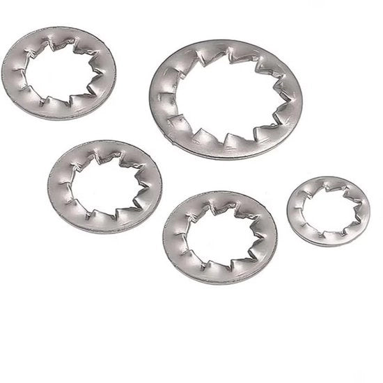 ONF3 - Tazza interna per denti - Dischi di blocco - Acciaio inossidabile - Disco di blocco a griglia M16 - Blocco sicuro - Adatto per assi