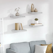 Scaffali a Parete 4 pz Grigio Cemento 40x23x3,8 cm in MDF cod mxl 66734