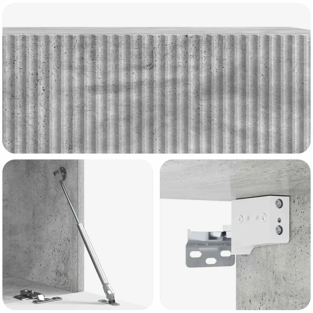 Mobile Porta TV da Muro Grigio Cemento 98 x 41 x 30 cm