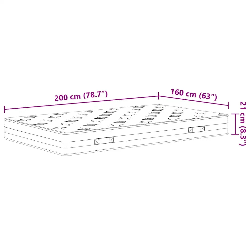 Materasso a Molle Bonnel Medio 160x200 cm 3206397