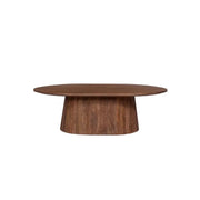 Tavolino basso ovale MITCHEL – Legno esotico di mango marrone 120x70 cm