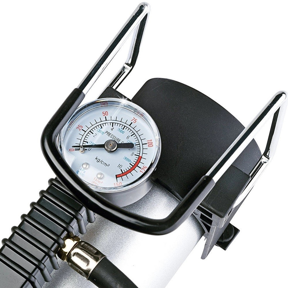 Trade Shop - Mini Compressore Aria Portatile Auto 12v 140psi 3 Connettori Bici Gonfiabili -