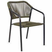Sedia in rattan sintetico verde 56x60x80