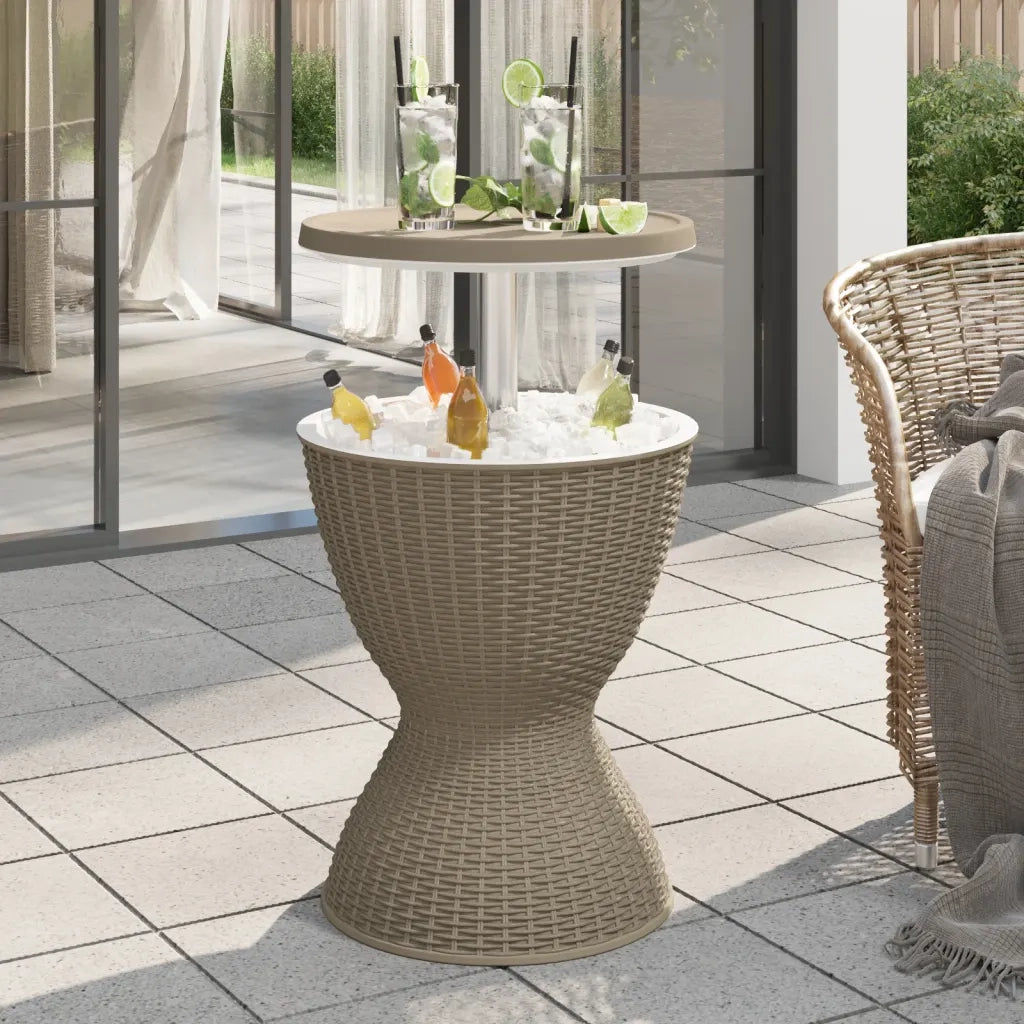 Tavolo Frigo 3 in 1 Polipropilene Marrone Chiaro 364158