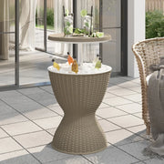 Tavolo Frigo 3 in 1 Polipropilene Marrone Chiaro 364158