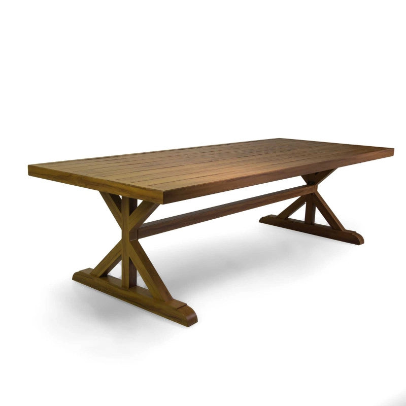 Tavolo alluminio Oakland effetto legno naturale rettangolare cm 260x100h73