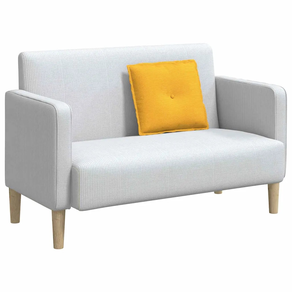 Cuscino per Schiena Giallo Chiaro 50 x 45 cm Tessuto in Cords 42014656