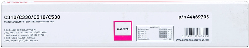 ORIGINAL OKI toner magenta 44469705 C310/330/510/530 ~2000 Seiten