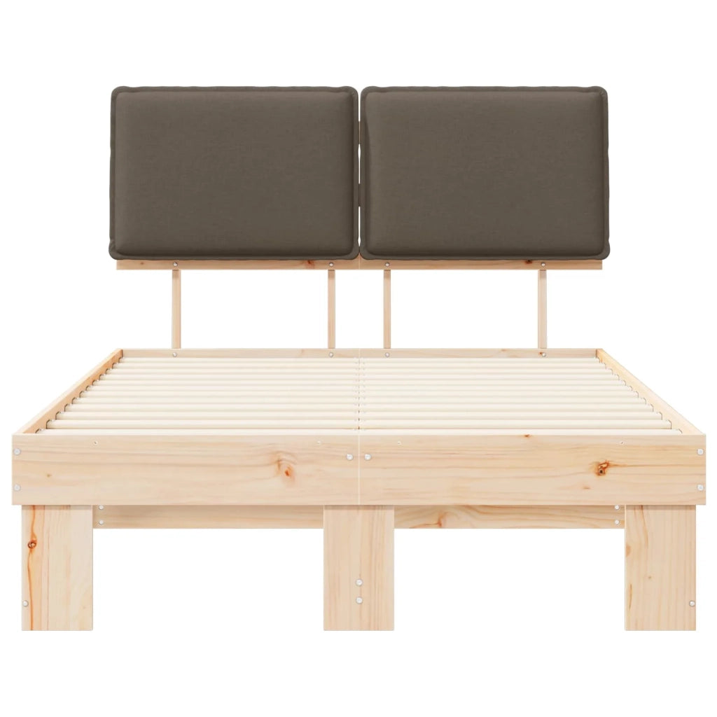 Letto con Testiera Rivestita Talpa 120 x 190 cm Pino massello 877297