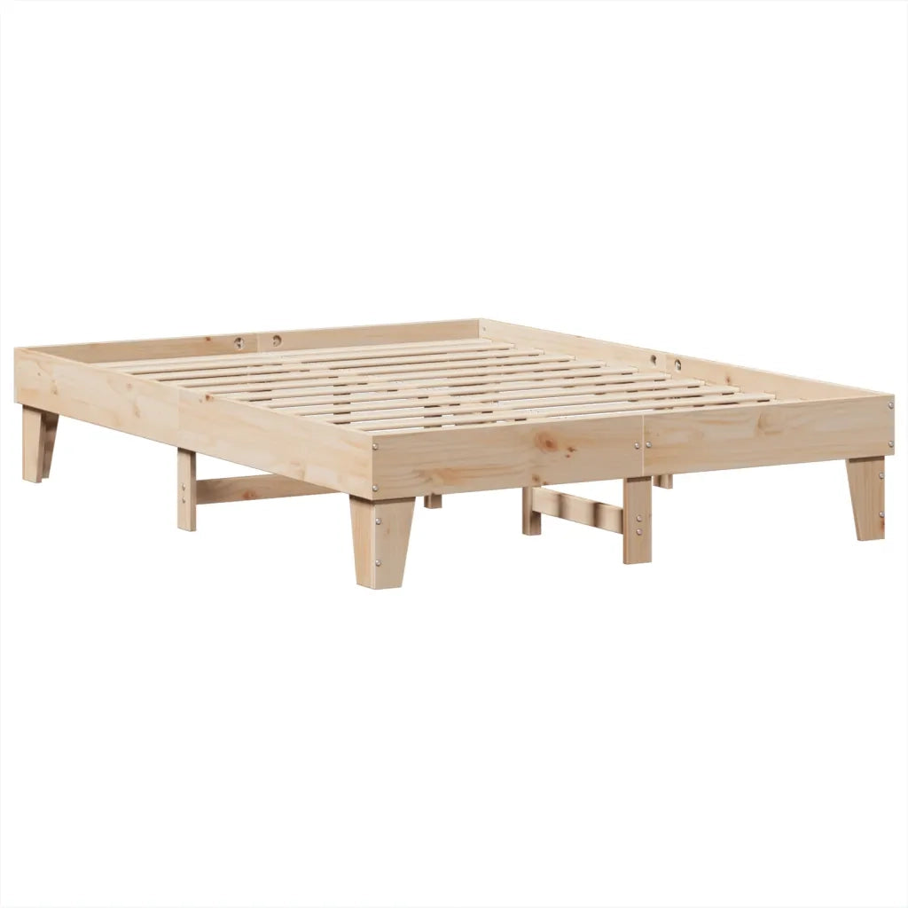 vidaXL Letto senza Materasso 140x190 cm in Legno Massello di Pino