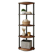 Biblioteca Sessanio, Libreria 4 Ripiani, 34x34x139h cm Marrone Noce