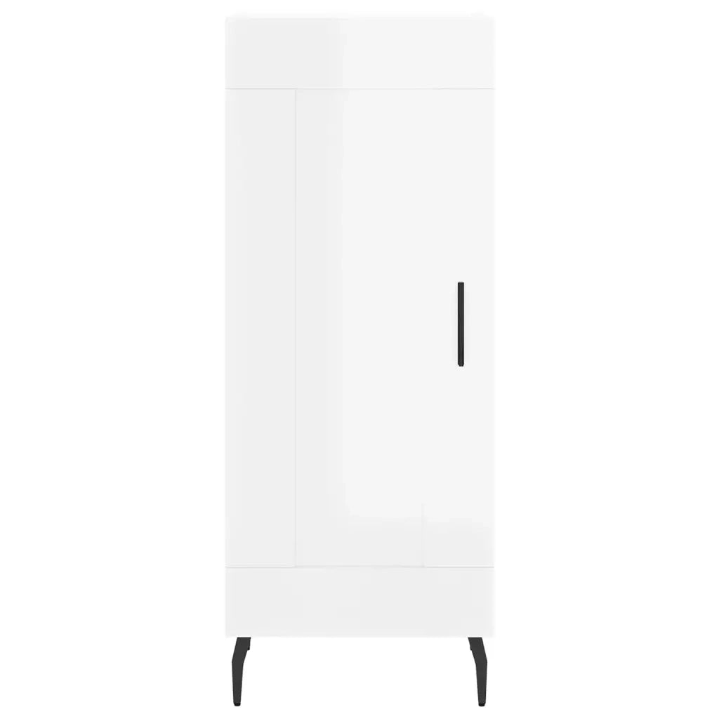 Credenza-Buffet-Armadio da cucina Bianco Lucido 34,5x34x90 cm in Legno Multistrato 844260