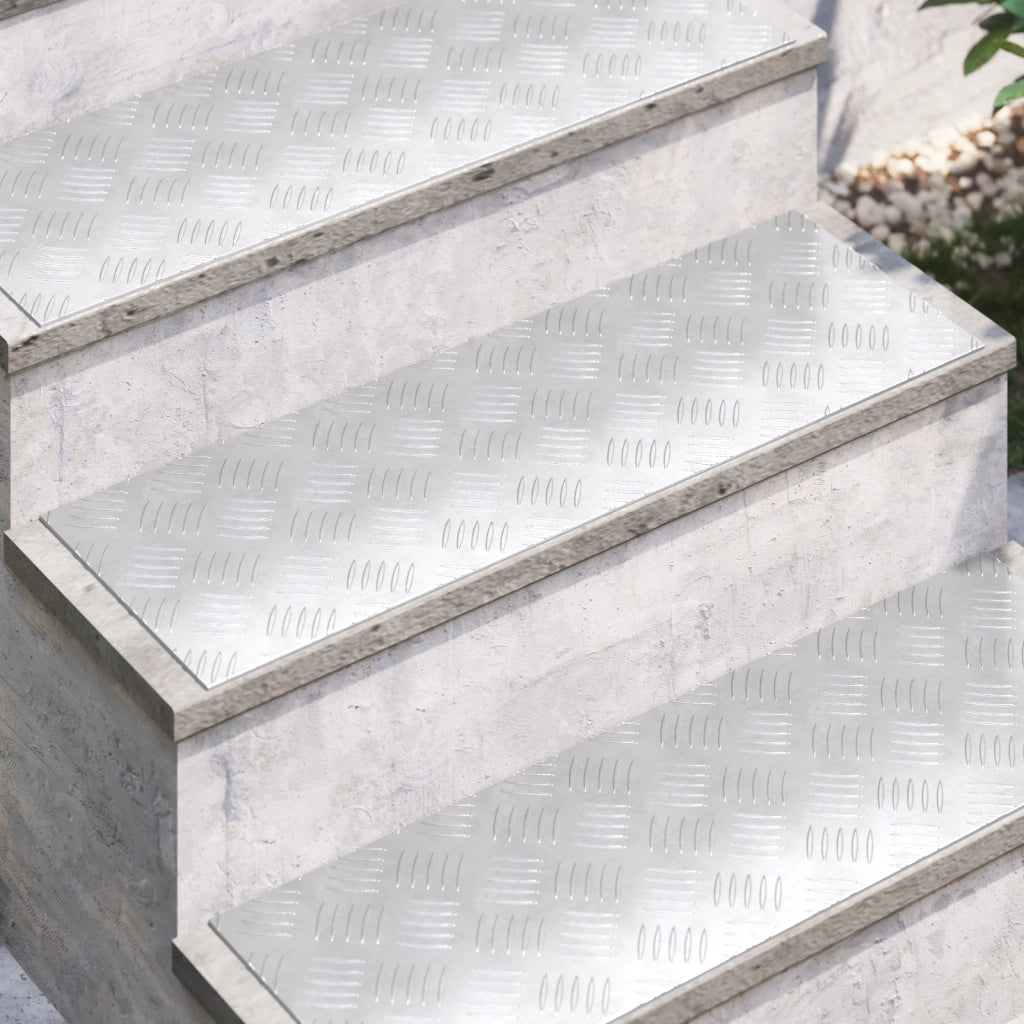 Piastre Checker in Alluminio 4 pz Antiscivolo 75x25 cm