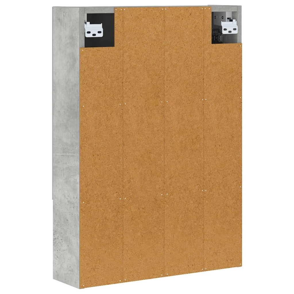 Mobiletto per specchio da bagno con lo scaffale Grigio cemento 889202