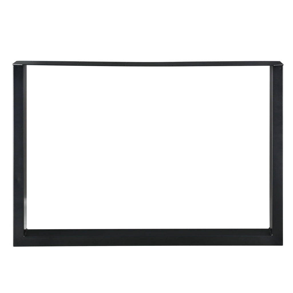 Set di 2 gambe rettangolari per tavolo in metallo 100 cm nero 03_0003667