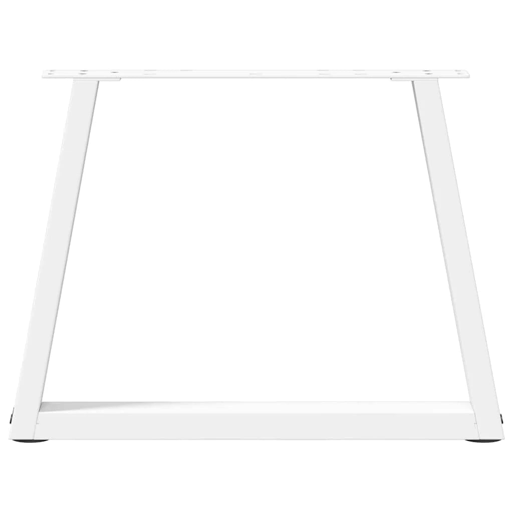 Set di 2 gambe per tavolino da caffè a forma di V 60 x 42-43,3 cm stabili moderne acciaio bianco 02_0056848