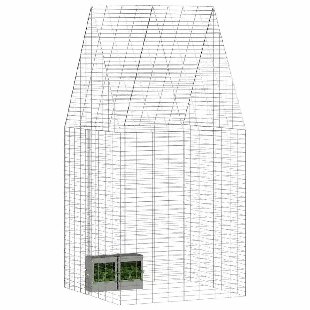 Gabbia per Conigli Argento 100 x 100 x 210 cm Acciaio zincato 42019240