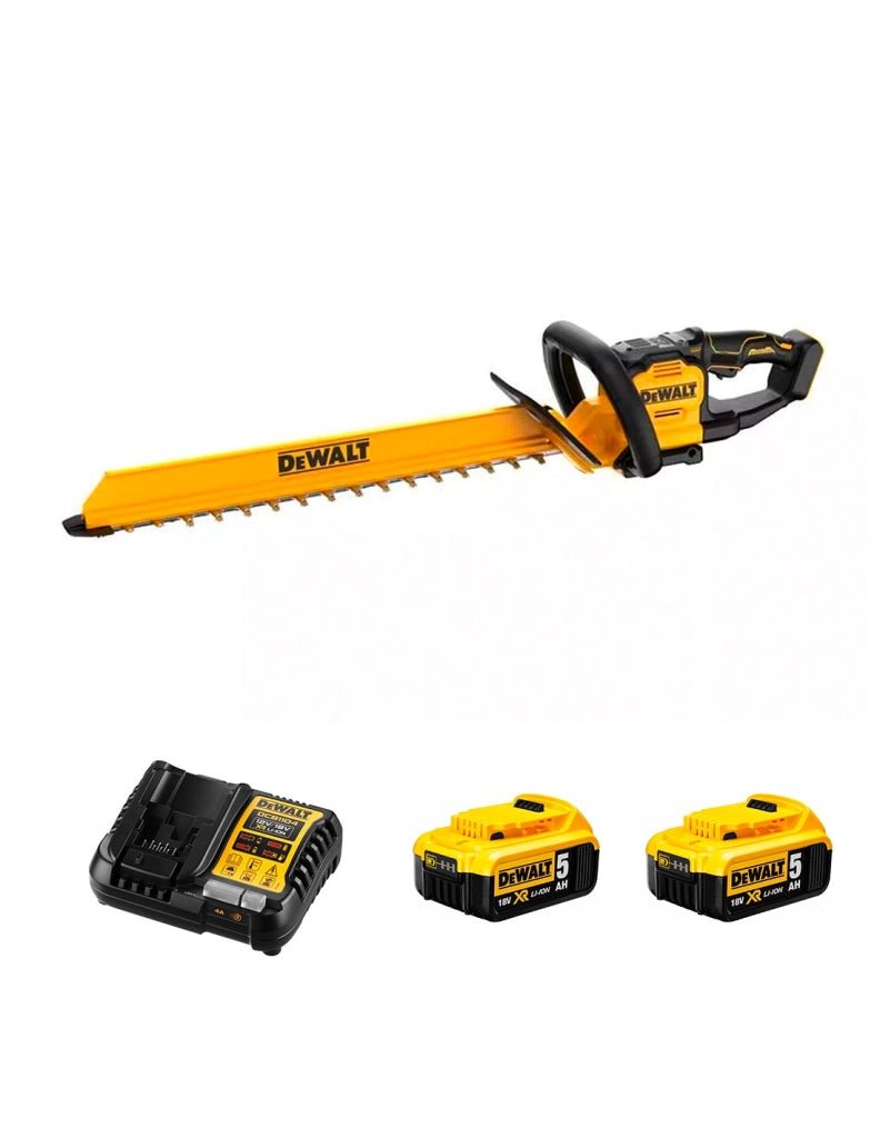 Tagliasiepi DeWALT DCMHT567P2-SK (2 x 5,0 Ah + DCB1104)