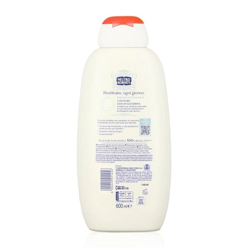 NEUTRO ROBERTS BAGNODOCCIA DERMAZERO ALTA TOLLERABILITÀ DA 600 ML