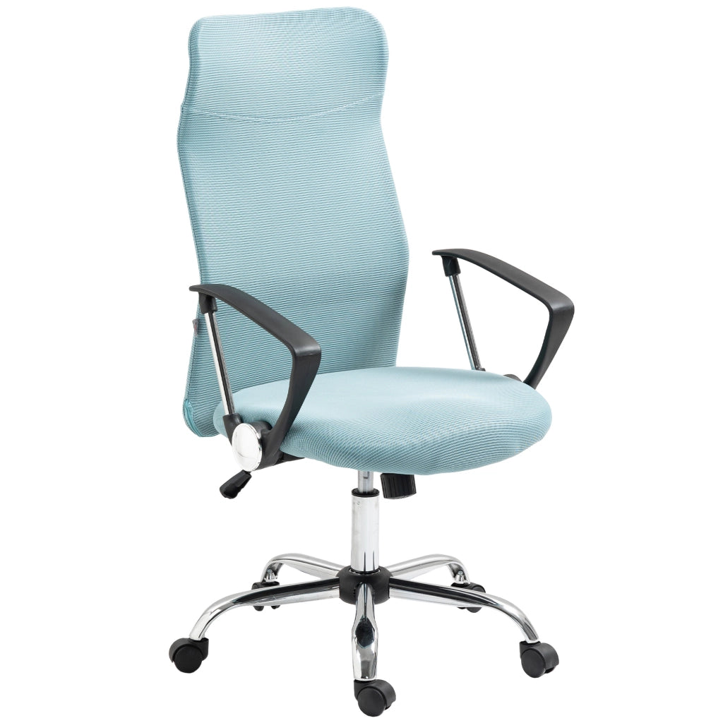 Sedia da Ufficio Girevole con Schienale a Rete ¨C zephmum ¨C Verde Chiaro 63x65x109-119 cm