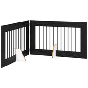 Cancello per cani con supporti 2 pz Rovere Nero 100 x 60 cm CFW9668941