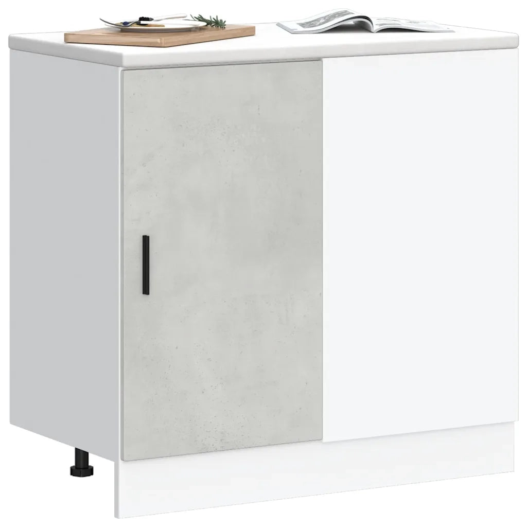 vidaXL Mobile Base Lavello “Lyon” Grigio Cemento in Legno Multistrato