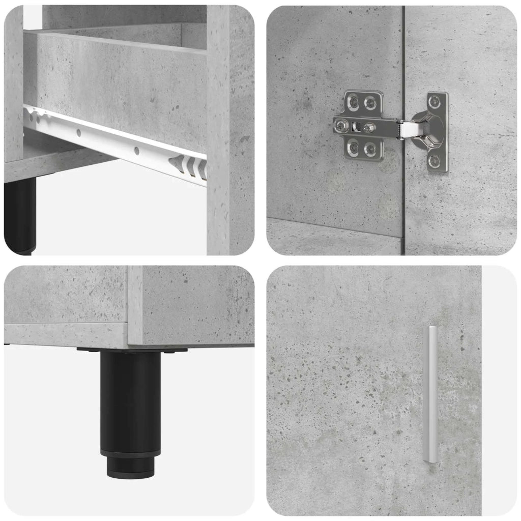 Mobiletto da bagno Grigio Cemento 60 x 35 x 60 cm 889378