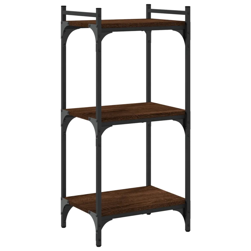 Libreria 3 Ripiani Rovere Marrone 40x30x86 cm Legno Multistrato 837631