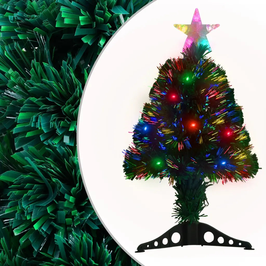Albero di Natale Artificiale Supporto/LED 64 cm Fibra Ottica cod mxl 19709