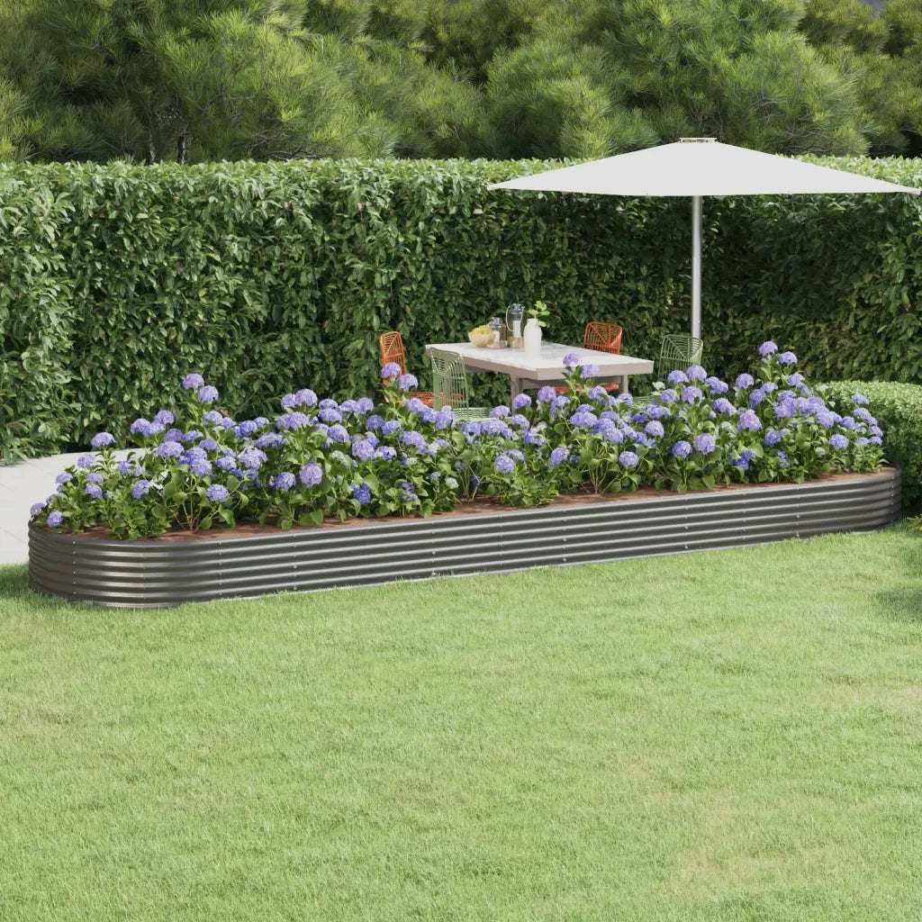 Letto Giardino Acciaio Zincato 523x140x36cm Grigio 319044