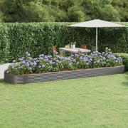 Letto Giardino Acciaio Zincato 523x140x36cm Grigio 319044