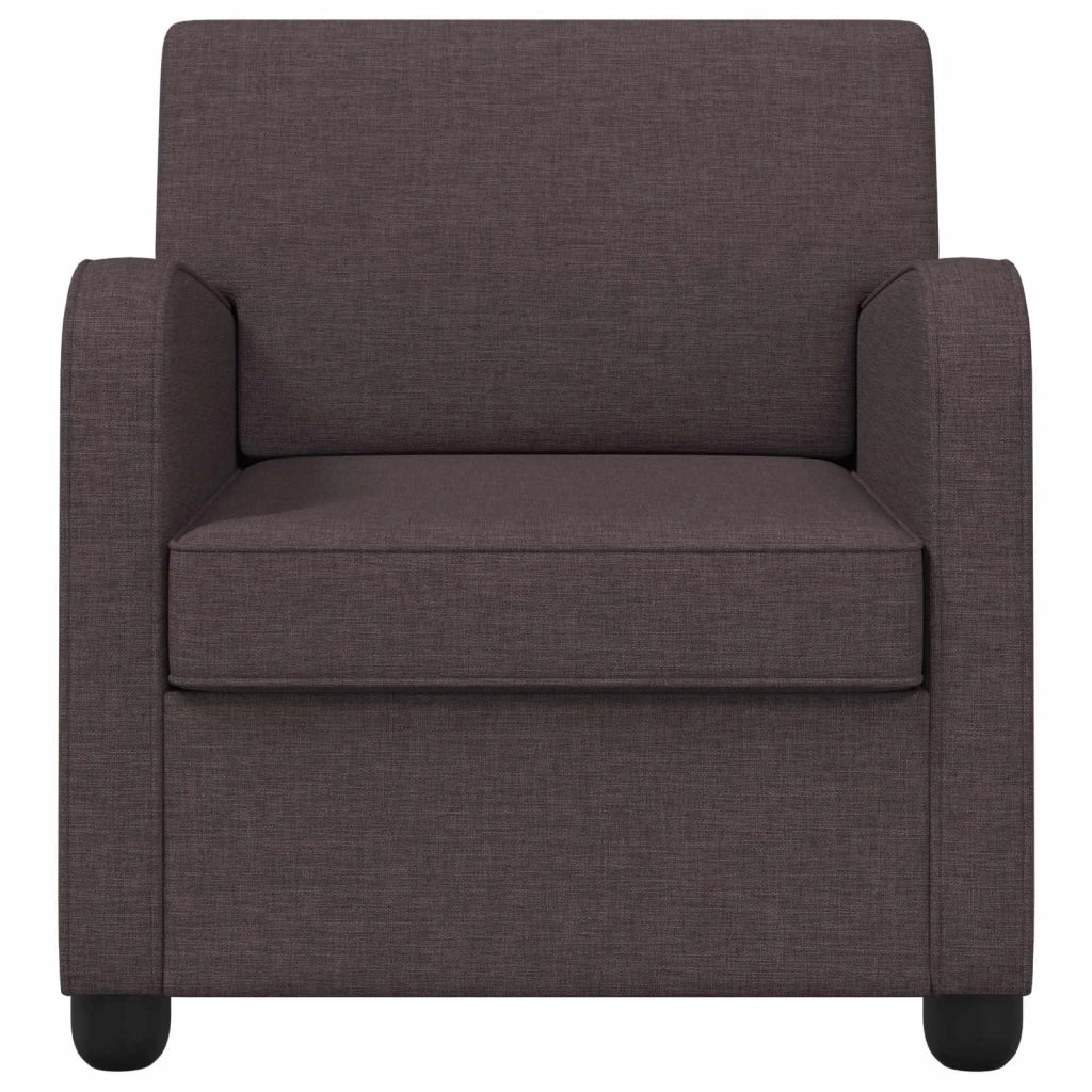 Poltrona Marrone Scuro Tessuto 42043397