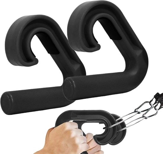 Fascia per allenamento - Manubri per allenamento - Allenamento di forza - Supporto ergonomico per polso - 13,3 x 13,3 x 3 cm - Nero