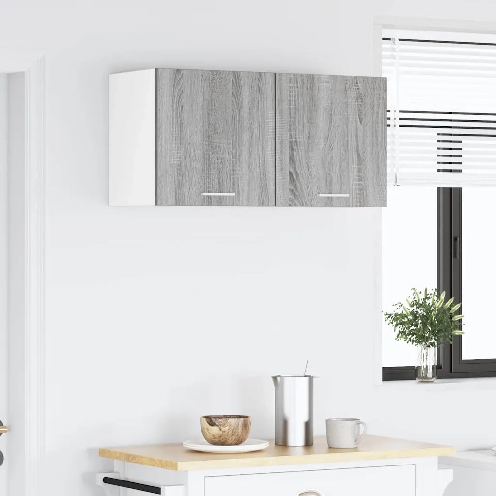 Armadio pensile Grigio Sonoma e Bianco 40 x 31 x 40 cm 884140