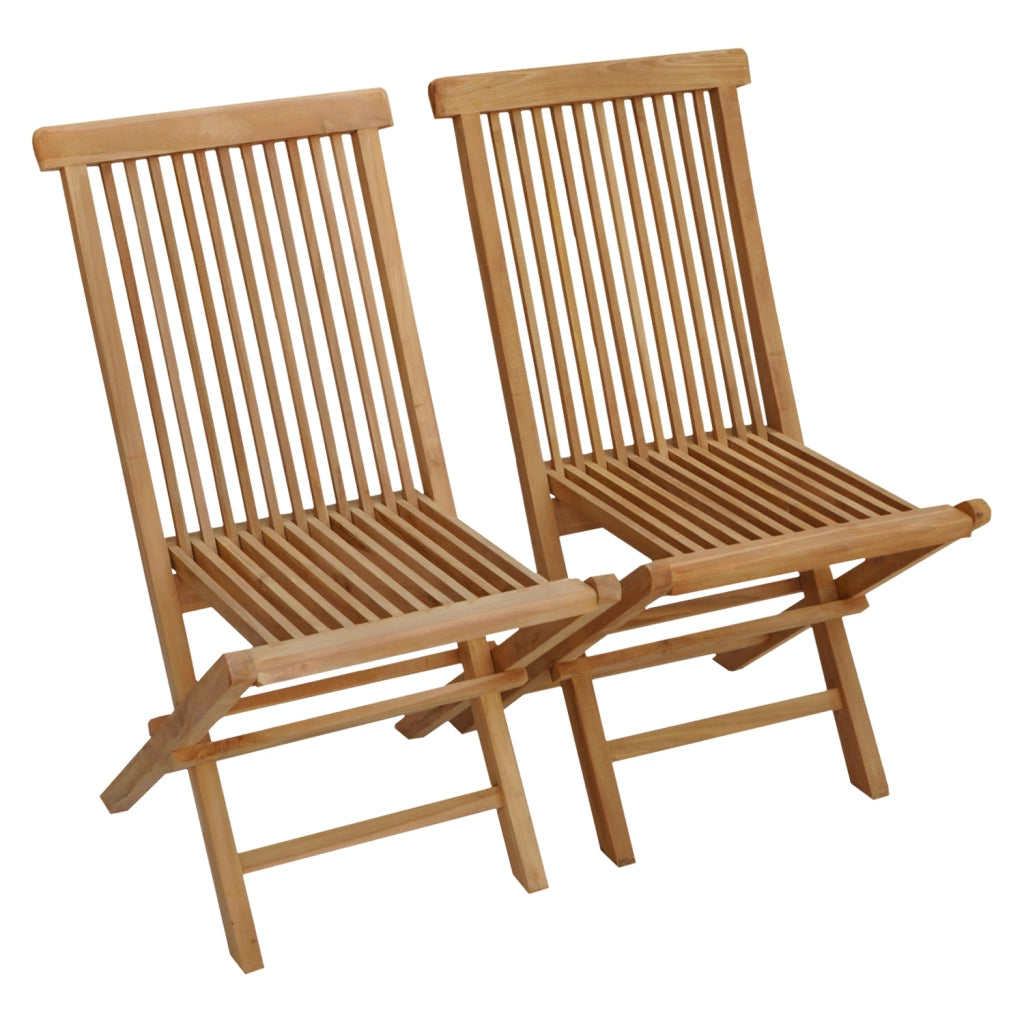 Set di 2 sedie da giardino in teak LOMBOK