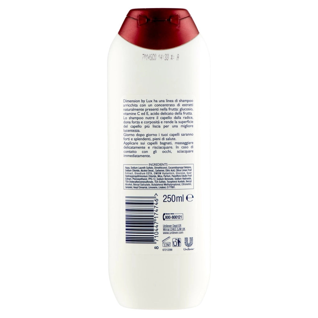SET 12 DIMENSION SHAMPOO E BALSAMO CON ESTRATTI FRUTTA PER CAPELLI SECCHI 250ML