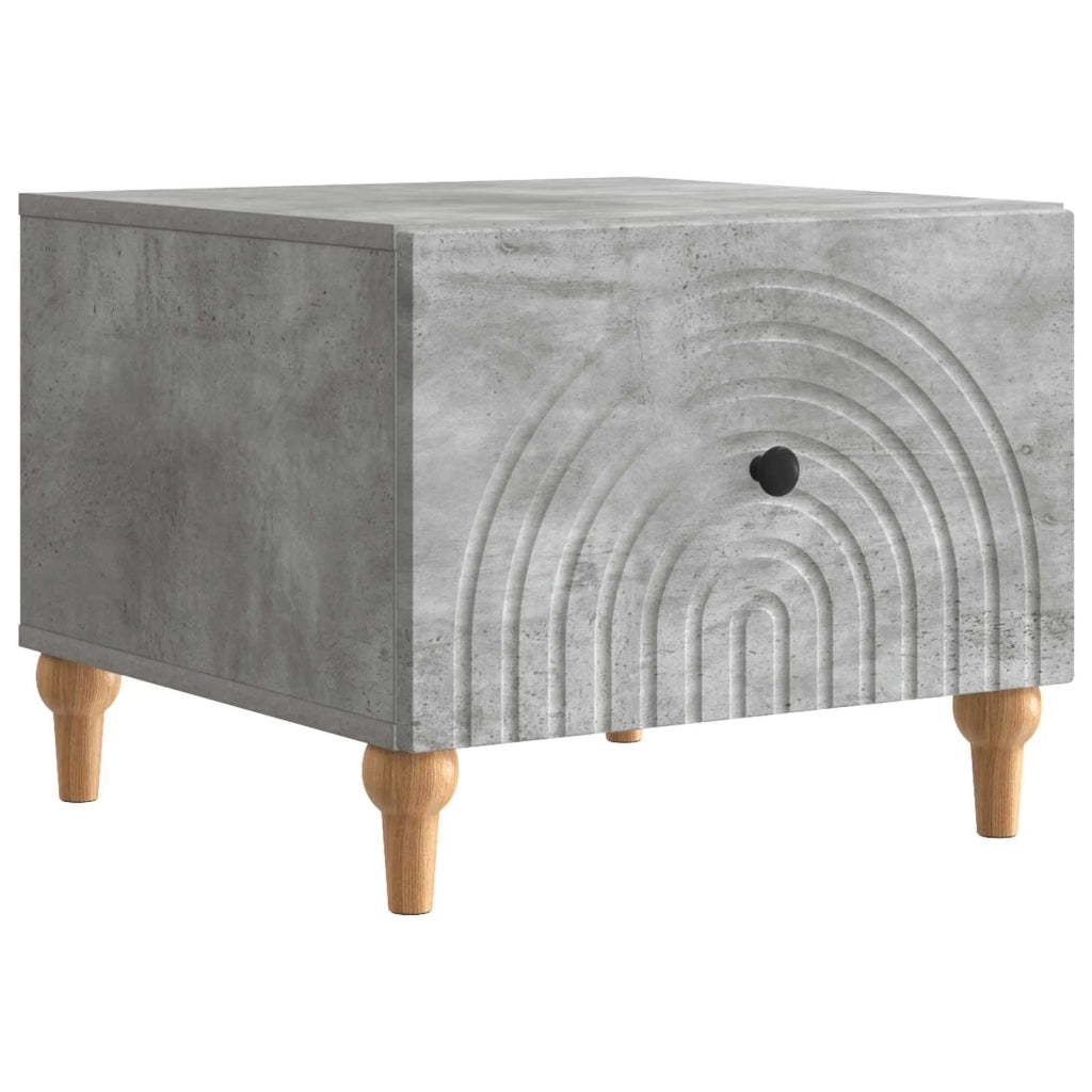 Tavolino da salotto con cassetto Grigio Cemento 49 x 50 x 40 cm