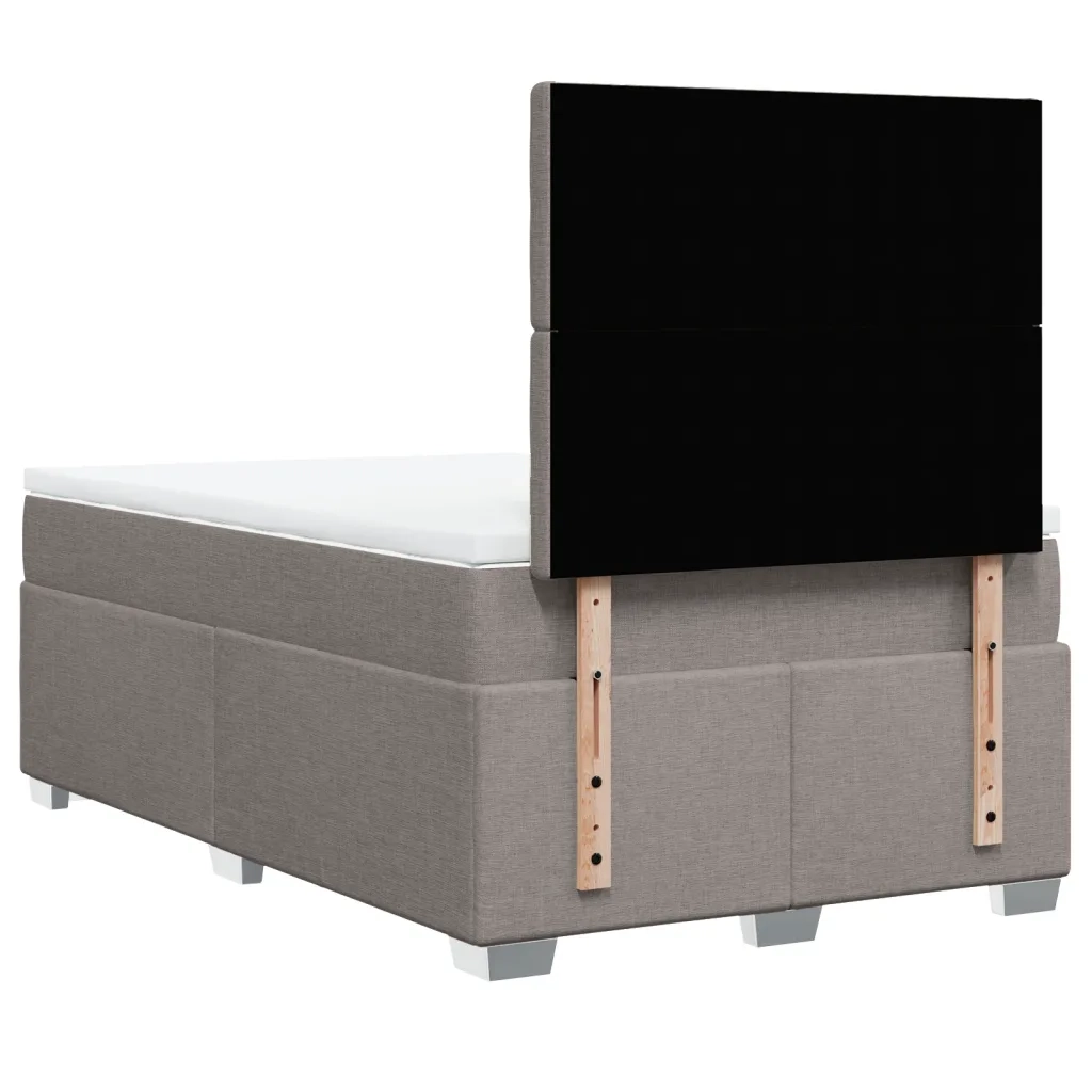 Giroletto a Molle con Materasso Tortora 120x200 cm in Tessuto 3290473