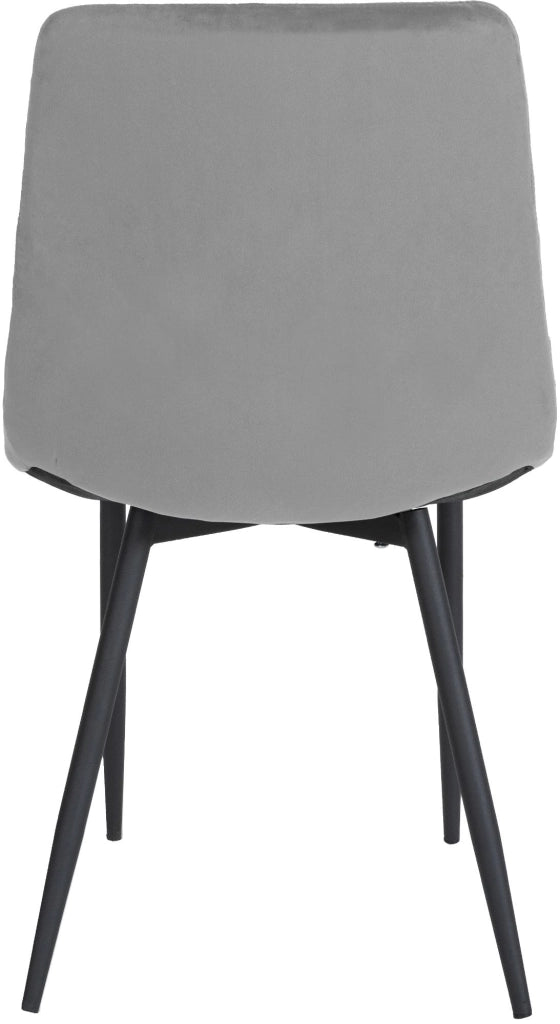 Sedia da pranzo Telde Velvet grigio