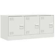Mobile TV multimediale mensola TV credenza TV sala da pranzo soggiorno camera da letto 99 x 39 x 44 cm acciaio bianco 02_0026368