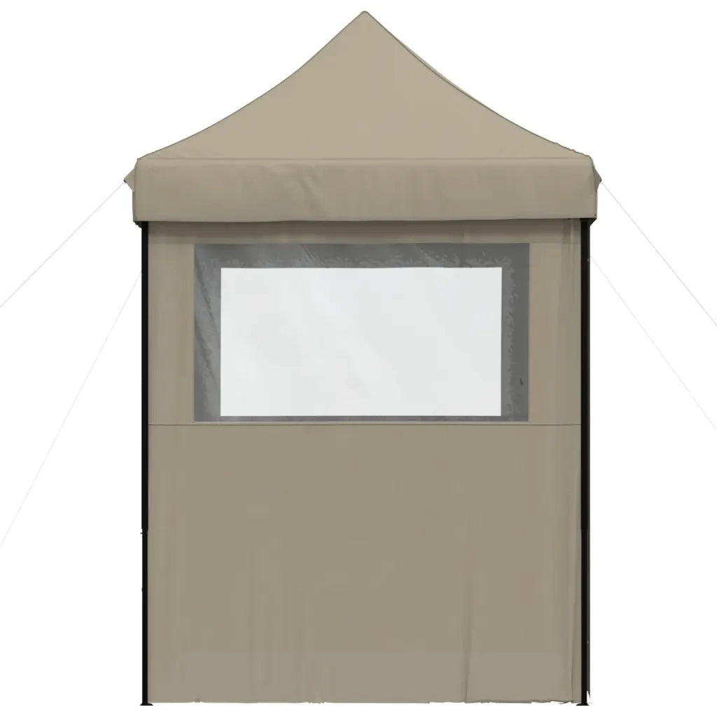 Tendone per Feste Pieghevole Pop-Up con 4 Pareti Tortora 4005002