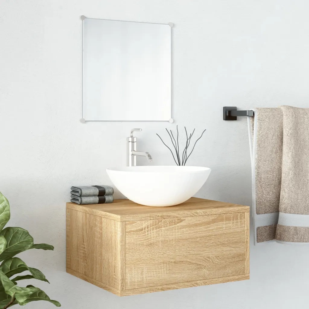 Set Mobili da Bagno 2 pz Rovere in Legno Multistrato 242558