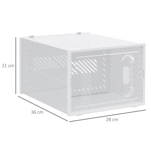 Set 8 scatole porta scarpe impilabili con ante magnetiche, organizer in plastica trasparente per scarpe fino al n.45