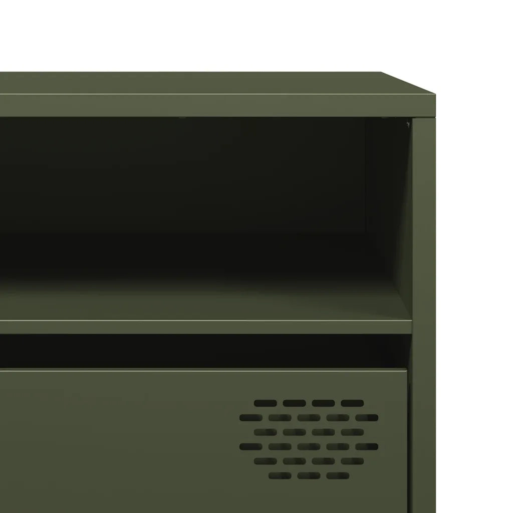 Mobile TV Verde Oliva 202x39x43,5 cm Acciaio Laminato a Freddo 3307159