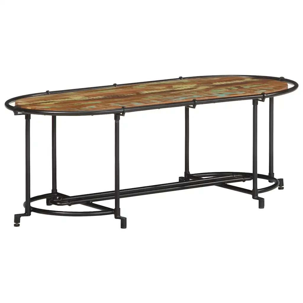 Tavolino da salotto | Tavolino da caff¨¨ | Tavolino da Soggiorno 110x55x40 cm in Legno Massello di Recupero