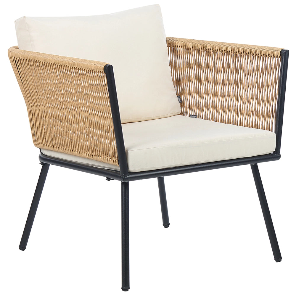 Set di copricuscini per esterni per seduta e schienale beige chiaro UV Resistente stile minimalista