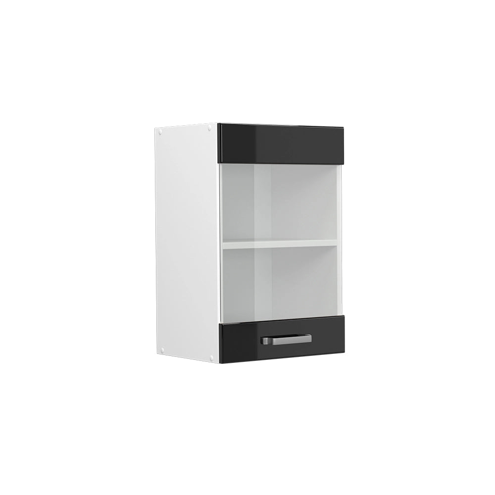 Vicco Frontale cucina Nero lucido 39.6 x 59 cm frontale del mobile per pensile con vetro