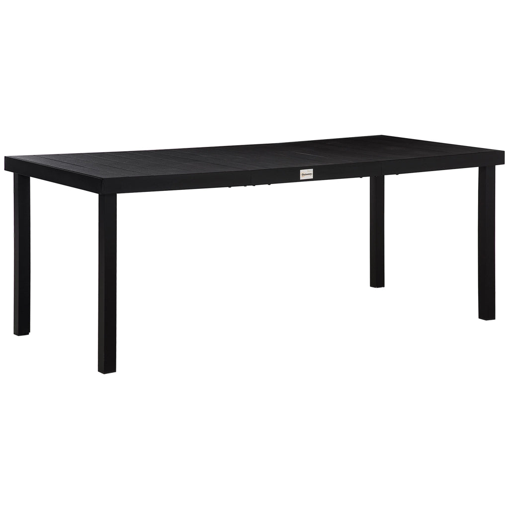 Tavolo da Giardino per 8 Persone ¨C MINIMAL ¨C Alluminio Nero 190x90x74 cm