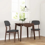 Sedie da Pranzo con Cuscini 2pz Marrone Legno Massello di Hevea 4102524